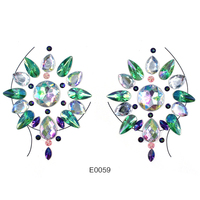 ELITES Bijoux de poitrine, autocollant de tatouage temporaire en strass pour la poitrine, pierres précieuses scintillantes pour le corps, autocollant de tatouage, décoration artistique corporelle