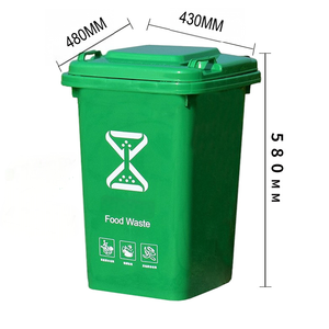 Contenedor de almacenamiento y reciclaje temporal de interior pequeño 50L <span class=keywords><strong>13</strong></span> galones con cuatro ruedas - Product Image 2