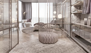 YK personalizzato bianco moderno MDF camera da letto cabina <span class=keywords><strong>armadio</strong></span> della ragazza con porta scorrevole in vetro chiudibile a chiave e durevole - Product Image 4