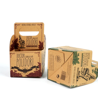 Caja de Vino de Cartón Corrugado Reciclado de Lujo, Personalizable, Autoarmable, con Opciones de Laminado Brillante o Mate, Grabado en Relieve, para Envasado de Alimentos, con Asa