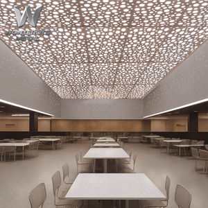 <span class=keywords><strong>Plafond</strong></span> en aluminium perforé, panneau en métal découpé au laser CNC, alliage d'aluminium ignifuge, <span class=keywords><strong>plafond</strong></span> à lamelles extensibles pour l'intérieur - Product Image 2