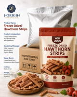Gedroogde hagedoornreepjes snack, klaar om te eten, 12 maanden houdbaarheid, OEM, private label, groothandel, foodservice, bulk levering