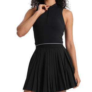 Ropa deportiva personalizada Tenis Vestidos de una pieza Negro Tallas grandes Mujeres Tenis Vestido Faldas - Product Image 5
