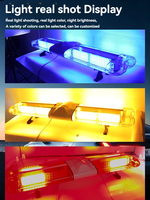 Barre lumineuse d'avertissement pour véhicule d'urgence 12V 24V, étanche IP65, LED haute intensité, clignotant, avec son d'avertissement, non-réfléchissant pour la circulation