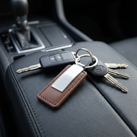 Cadeau promotionnel, porte-clés personnalisé avec logo de marque, gravure au laser, porte-clés de voiture, accessoires en cuir, porte-clés en alliage de zinc, llavero