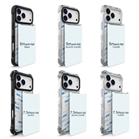 Coque de téléphone personnalisée par sublimation pour iPhone 15, 16, 17 Series, avec support invisible et protection antichoc aux 4 coins, coque vierge pour impression DIY