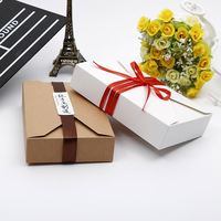Boîte à biscuits en papier cartonné personnalisée avec nœud, boîtes à chocolat, boîtes à gâteaux, emballage de tarte à la viande en gros avec logo
