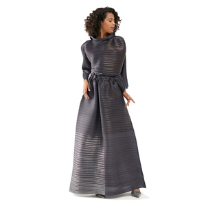 Set da donna in due pezzi plissettato di alta qualità con colori Laser abbinati alla moda francese design originale da donna - Product Image 1