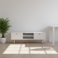 Meuble TV en bois de style moderne pour petits espaces, rangement extensible, mobilier de maison
