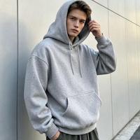 Hoodie Pria Ukuran Besar Unisex Mewah, Hoodie Berat Kualitas Tinggi Buatan Khusus