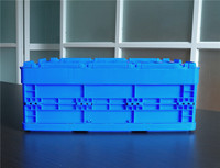 Conteneur en plastique PP solide, recyclable, empilable et pliable, caisse pliable pour le stockage logistique multifonctionnel