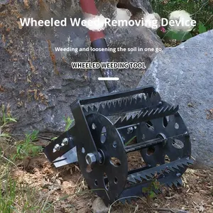 Bêche à main améliorée avec roue épaissie et élargie à bords dentelés pour un désherbage <span class=keywords><strong>efficace</strong></span> et un ameublissement du sol - Product Image 5