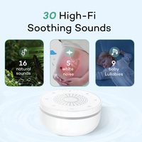 Machine à bruit blanc portable intelligente 85g, batterie 1000mAh, aide au sommeil sans fil, 30 musiques apaisantes pour adultes et bébés, en déplacement