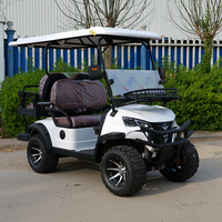 Voiture de golf électrique 4x4 de performance, buggy tout-terrain surélevé, moteur haute puissance 72V au lithium avec panier avant et porte-armes