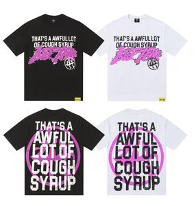 น้ำเชื่อมแก้ไอเยอะมาก คุณภาพเยี่ยม ผ้าฝ้าย 100% เสื้อยืดโอเวอร์ไซส์ทรงหลวม แขนสั้น พิมพ์ลาย สแกนได้ สำหรับผู้ชาย ไซส์ 26 - Product Image 4