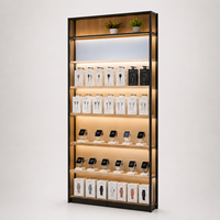 Comptoir d'exposition pour téléphones portables, vitrine pour smartphones, îlot de présentation, mobilier de magasin de détail, aménagement de boutique d'électronique, bureau de rangement