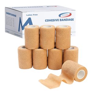 ผ้าพันแผลยืดหยุ่นชนิดไม่ทอ ได้รับการรับรองมาตรฐาน <span class=keywords><strong>CE</strong></span> ISO ระบายอากาศได้ดี ติดแน่นด้วยตัวเอง สำหรับการดูแลบาดแผลและกีฬา - Product Image 1