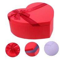 7905 Style romantique rouge forme de coeur grande boîte-cadeau pour emballer chocolat présent fleur réutilisable robuste saint valentin boîte-cadeau