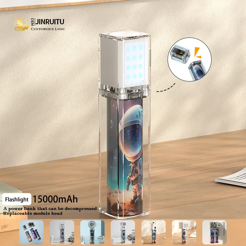 Biểu tượng tùy chỉnh led sạc mini Đèn pin xách tay LED Đèn pin Torch với ngân hàng điện chức năng ánh sáng