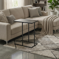 Table d'appoint en forme de C, table d'appoint pour canapé, table pour ordinateur portable, table C pour canapé, table d'appoint en métal, table basse d'appoint, petite table d'appoint