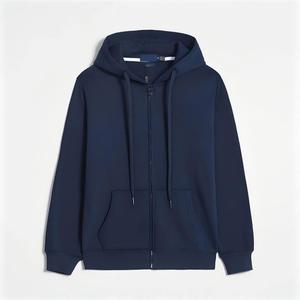 <span class=keywords><strong>Sweat</strong></span> à <span class=keywords><strong>capuche</strong></span> unisexe surdimensionné respirant en coton brodé de haute qualité avec double fermeture éclair pour l'automne - Product Image 5