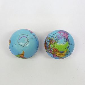 6.3cm Earth Globe Stress <b>Ball</b>, Solid PU Foam <b>Squeeze</b> <b>Ball</b> for Hand Exercise and Pet Toy, Soft Promotional Giveaway <b>Ball</b> - Product Image 2