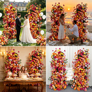 Promise Artificial Flower <b>Arch</b> Set Mixed Color Polyester Handmade High Simulation Wedding <b>Decoration</b> - Product Image 2
