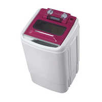 Portable Mini Single Tub Washing Machine Electric Washer for Camping Travel Apartment Household Small Washer