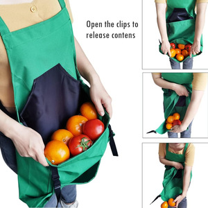 Gardening <b>Apron</b> Harvesting Bag Large Capacity <b>Waterproof</b> Multifunctional Tool Pockets Outdoor Use For Adults And Teens - Product Image 2