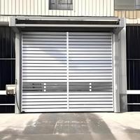 Porte de garage industrielle personnalisable, coupe-vent, isolée, pour entrepôts, porte à enroulement automatique en aluminium, porte spirale à grande vitesse