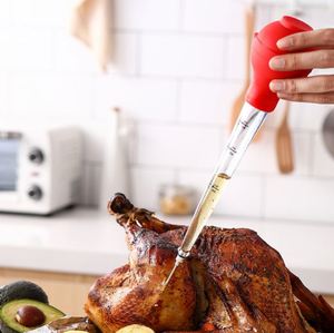 <b>Hot</b> Selling Set Heat Resistant Food Grade Silicone Turkey Baster for Cooking and Home Baking Kitchen Tool - Product Image 4