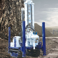 Plateformes de forage de puits d'eau à moteur diesel, boîte de vitesses, roulement PLC, profondeur max. 300m, mobilité sur roues/chenilles, prix compétitif, en promotion