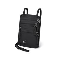Tas penyimpan paspor, dompet leher gantung, tahan lama, dompet leher tiket bahu tunggal, kurir RFID