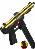 Pistol Mainan Tembak-tembakan Listrik TEC-9 Nylon Glow in the Dark, Model WarGame TEC9, Peluru Lunak untuk Permainan Tembak-menembak