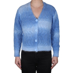 Tùy Chỉnh OEM & ODM Mohair Áo Len Phụ Nữ Cầu Vồng Thiết Kế Dệt Kim Phụ Nữ Dệt Kim Cô Gái Cardigan Áo Len Cho Phụ Nữ - Product Image 4