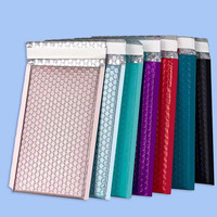 Enveloppes matelassées à bulles métalliques personnalisées avec logo imprimé, sacs matelassés dorés pour l'emballage