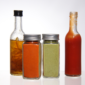 Ucuz fiyat 12 paketleri şeffaf cam baharat kavanoz baharat kavanoz seti bambu kapaklı - Product Image 5