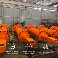 Vérin hydraulique à double effet robuste pour équipement, avec tube rectifié en interne