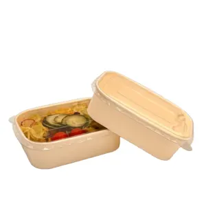 포장 그릇 음식 판지 일회용 도시락 상자 종이 식품 용기 일회용 테이크 아웃 크래프트 종이 샐러드 상자