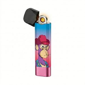Long-lasting Tornado Model Slim Metal USB 15K <b>Lighter</b> Electronic Rechargeable <b>Windproof</b> Flameless Gadget with Fast Charging - Product Image 1