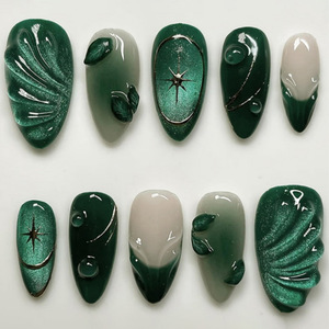 Lot de 30 <span class=keywords><strong>faux</strong></span> <span class=keywords><strong>ongles</strong></span> français en ABS, à coller, personnalisables, pour salon de manucure - Product Image 1