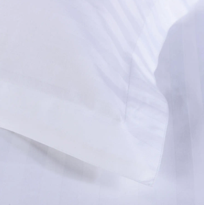 Ensemble de drap-housse de lit moderne 100% coton blanc 300TC hôtel lin solide 1cm/3cm literie tissée respirant toutes saisons - Product Image 3