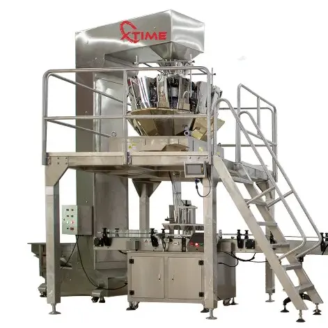 Automatische kontinuierliche Granulat produktion Verpackungs linie Nüsse Füll versiegelung maschine Popcorn-Verpackungs maschinen