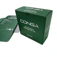 Ensemble de boîtes cadeaux en carton ondulé écologiques avec logo personnalisé, impression quadricolore, découpes, pelliculage mat, matériaux recyclés