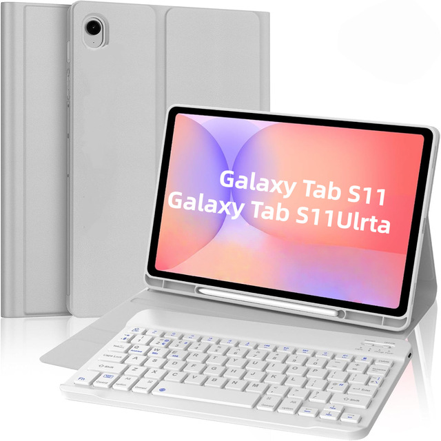 Custom Language PU Leather Folio Cover Magnetic Detachable Keyboard Case for Samsung Galaxy Tab S11 11inch 2025 SM-X730 X736