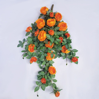 Außen dekoration Künstliche Blumen UV-beständige künstliche Pfingstrosen blume Hängende Pflanzen UV-Schutz für Hochzeits dekor