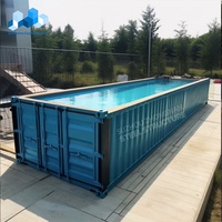 Piscine Conteneur Détachable Zhongnan Haute Qualité Luxe Préfabriquée 20 pieds 40 pieds avec Système de Chauffage pour Spa Extérieur