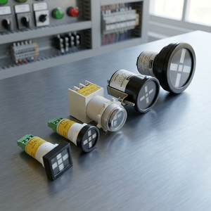 Indicador LED de Semáforo de 22 mm, 220 V, Verde/Rojo, IP54, PBT, Terminal de Tornillo, Luz de Estado para Panel de Control, Uso en Automatización de Petróleo y Gas - Product Image 1