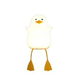 Lámpara de Noche Mini con Forma de Animal, Hermosa Lámpara LED Recargable de Silicona Suave con Forma de Pato, Luz Blanca Cálida Moderna - Product Image 4
