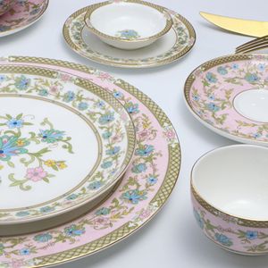 Service de table français luxueux et haut de gamme en émail motif fleur de cerisier Sakura, idéal pour le thé de l'après-midi, un cadeau parfait. - Product Image 3